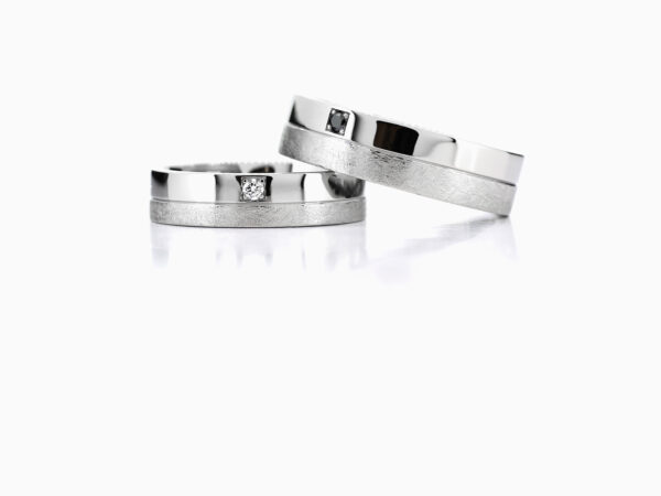 Modern Duro Wedding Band with custom Gemstone