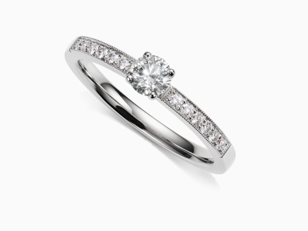 Poesia Engagement Ring with lab grown Diamonds